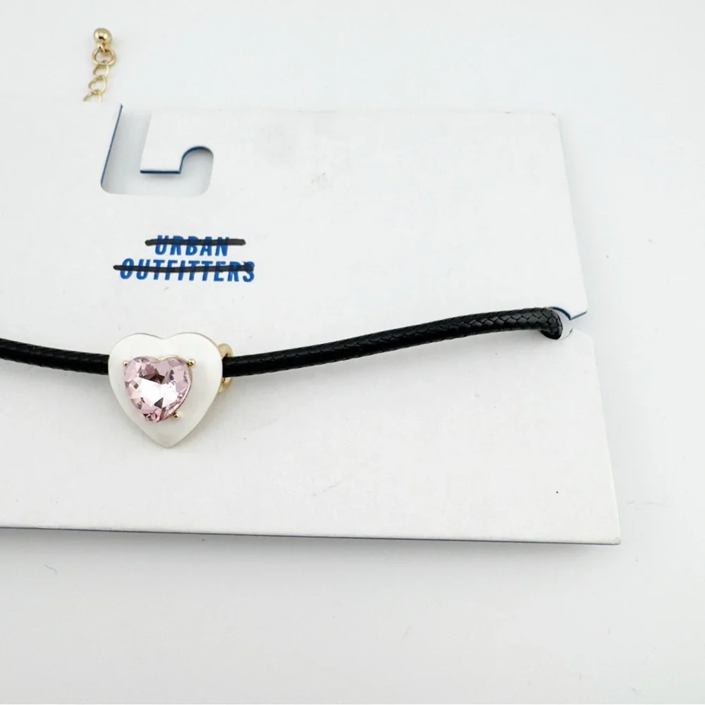 Urban Outfitters Black and‎ Pink Choker Necklace